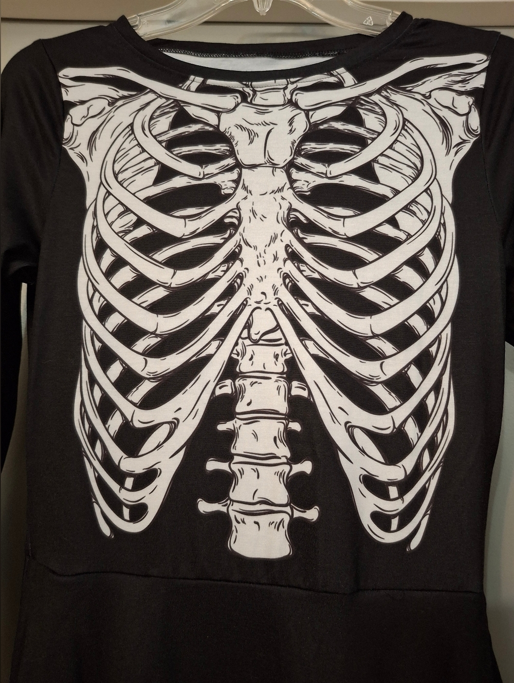 The Oblong Box Shop Skeleton Print Long Sleeve Midi Dress - Picture 2 of 8